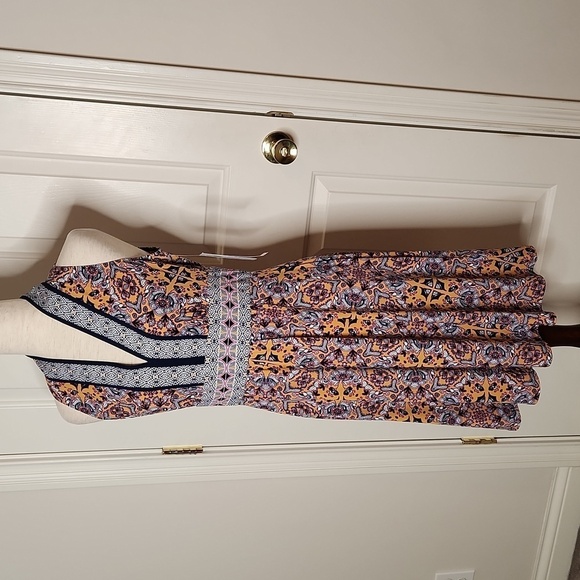 Wisp Ryenne Jersey Dress Golden Navy Size 6 NWT - Picture 2 of 16